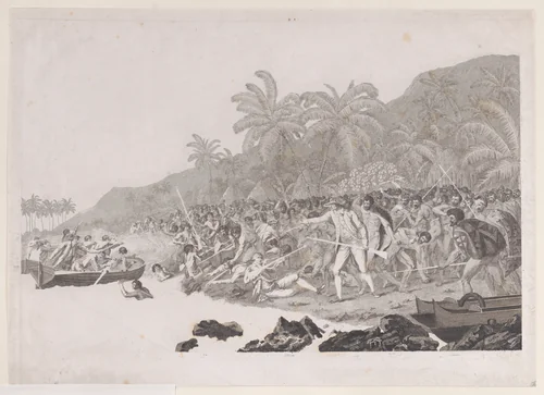 The Death of Captain Cook by Francesco Bartolozzi, print, 1785