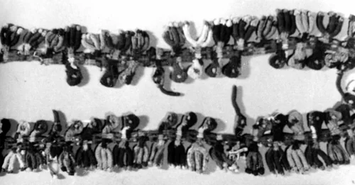 Fragment (Border) by Nazca Nazca Valley, textile, -100-200