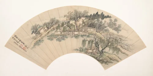 Gathering Water Chestnuts by Unidentified Artist, painting, 1700-1911