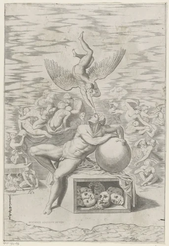 Droom by Nicolas Beatrizet, print, 1525-1565