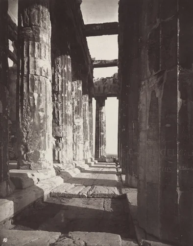 Western Portico of the Parthenon by William James Stillman, photograph, 1869