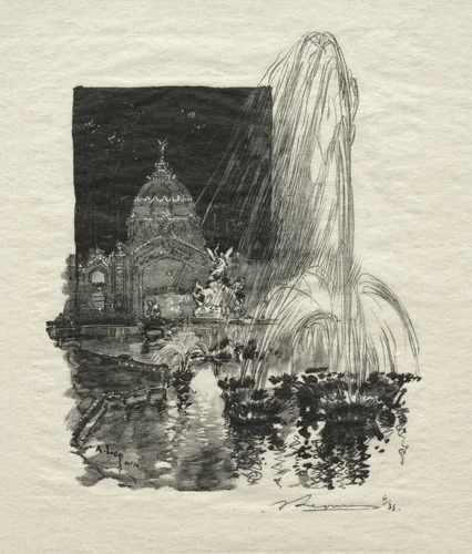 Fontaines Lumineuses by Auguste Louis Lepère, print, 1889