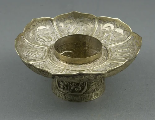 Lotus-Shaped Altar Bowl Stand by Tibet, other, 1701-1800