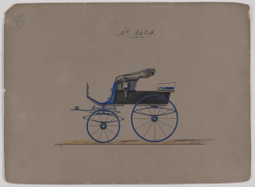 Design for Stanhope Phaeton, no. 3646 by Brewster & Co., drawing, 1880