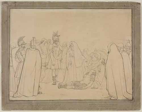Aeneas Shown the Body of Pallas from Virgil's "Aeneid" by John Everett Millais, drawing, 1843