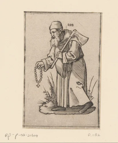 Monnik van de orde der Humiliaten by anonymous, print, 1526
