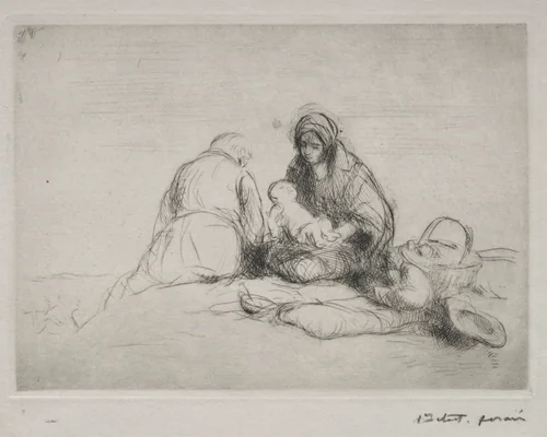 Rest on the Flight into Egypt by Jean-Louis Forain, print, 1909