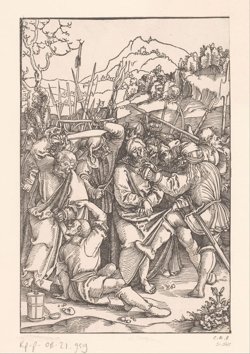 Gevangenneming van Christus by anonymous, print, 1506-1507
