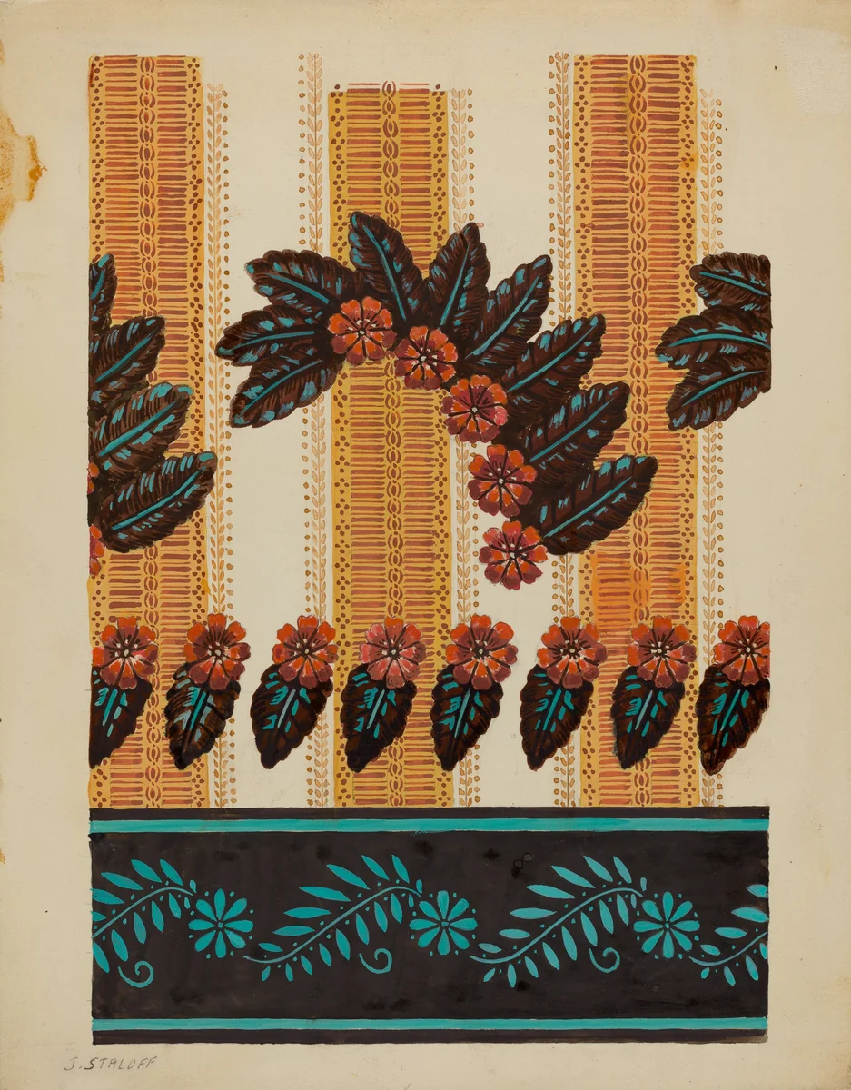 Wall Paper Border by Jack Staloff, index of american design, 1937