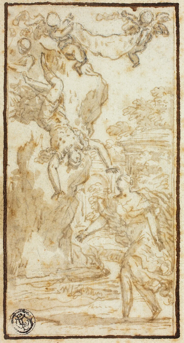 Mythological Scene by Pietro da Cortona, drawing, 1600-1699