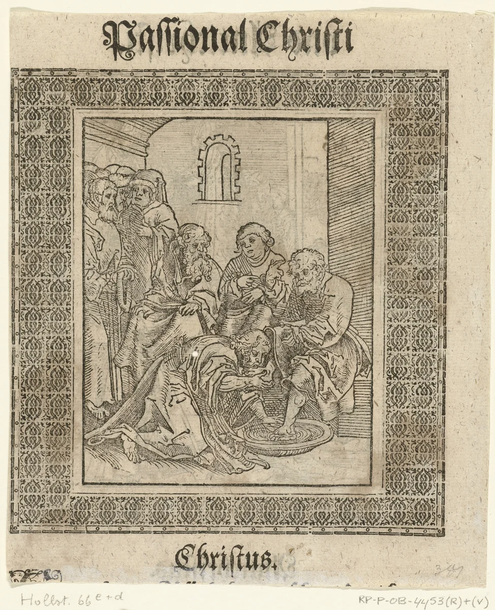 Voetwassing by Lucas Cranach, print, 1521-1522