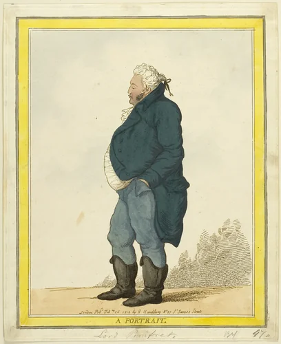 A Portrait: Lord Pomfret by Thomas Rowlandson, print, 1812