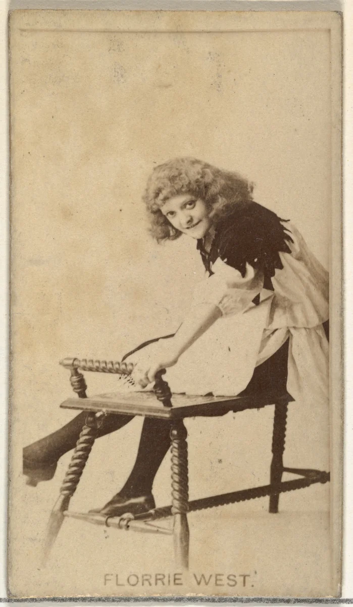 Florrie West, from the Actors and Actresses series (N145-8) issued by Duke Sons & Co. to promote Duke Cigarettes by W. Duke, Sons & Co., photograph, 1890-1895
