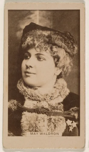 May Waldron, from the Actresses series (N245) issued by Kinney Brothers to promote Sweet Caporal Cigarettes by Kinney Brothers Tobacco Company, photograph, 1890