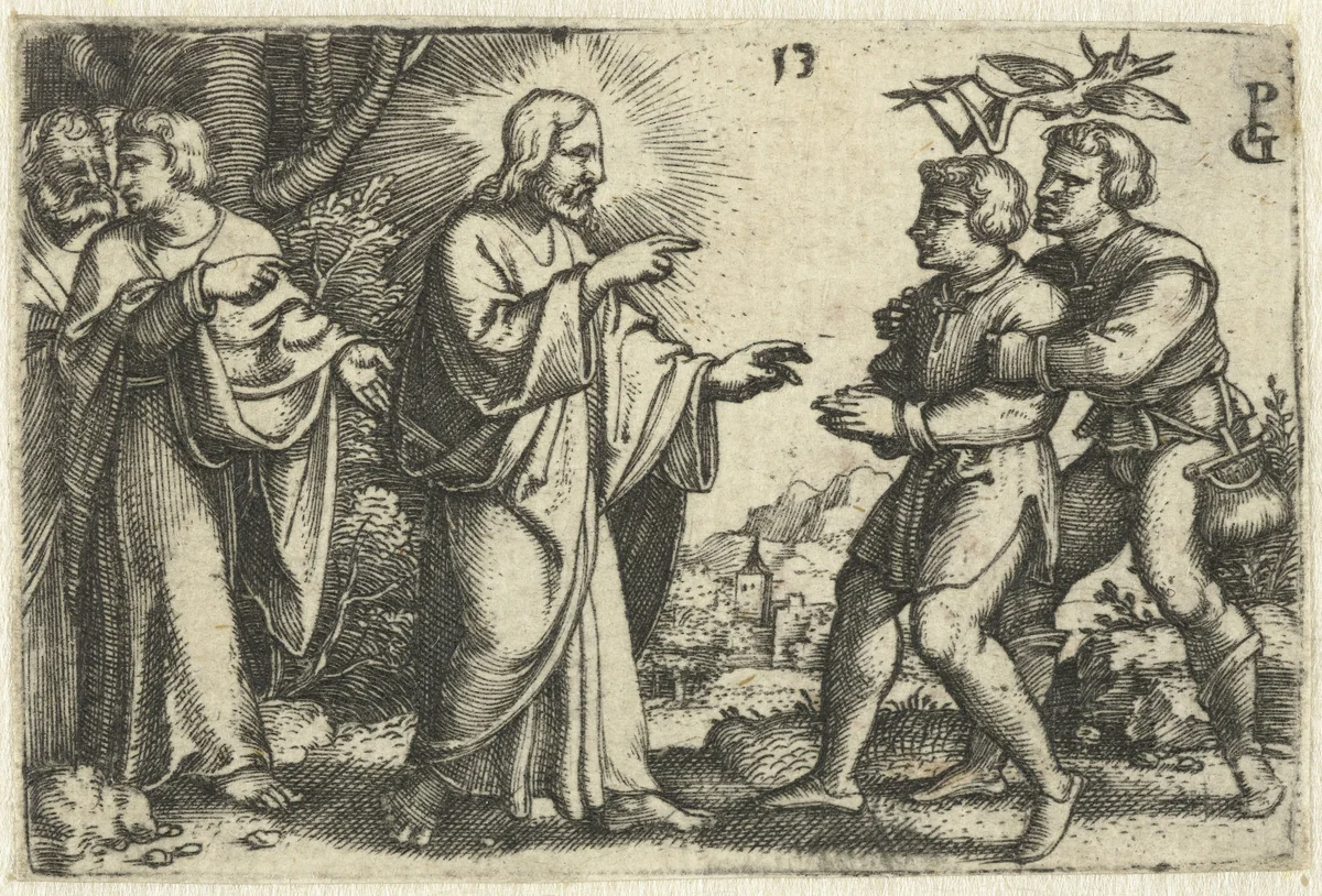 Christus geneest de bezeten man by Unknown, print, 1534-1535