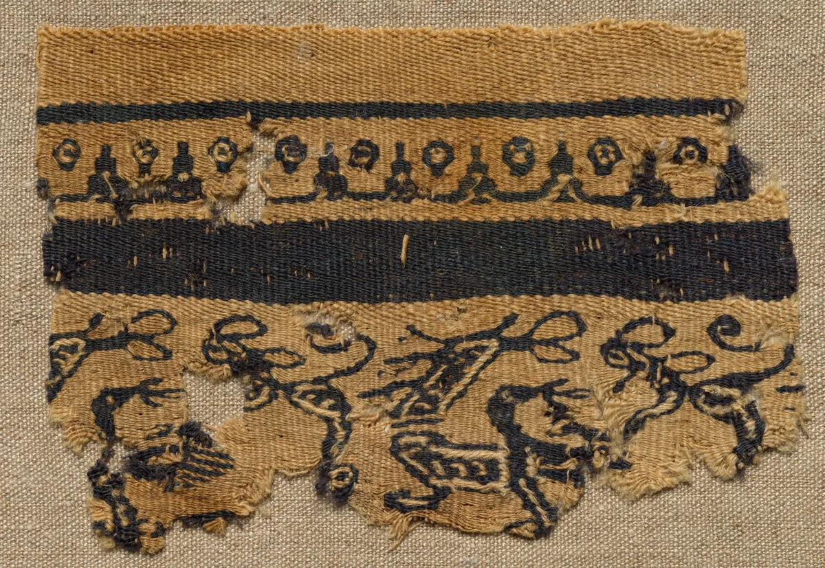 Fragment, with Part of a Clavus, from a Tunic by Unknown, textile, 400-699