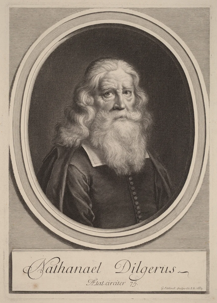 Nathanael Dilgerus by Gerard Edelinck, print, 1640-1707