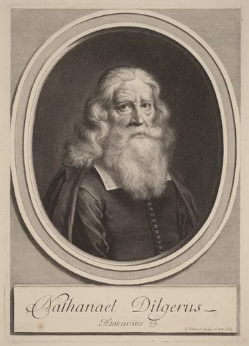 Nathanael Dilgerus by Gerard Edelinck, print, 1640-1707