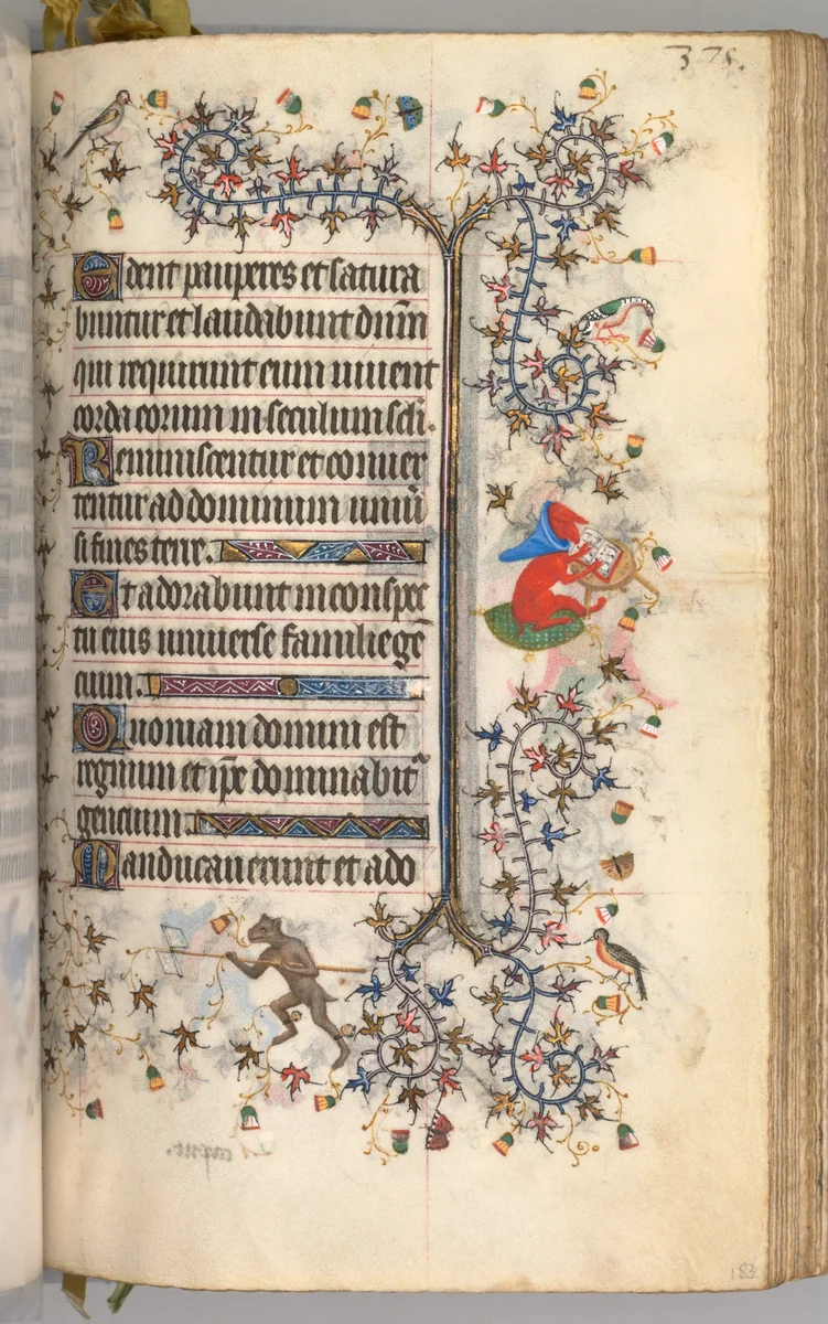 Hours of Charles the Noble, King of Navarre (1361-1425): fol. 183r, Text by Master of the Brussels Initials and Associates, book, 1400-1410