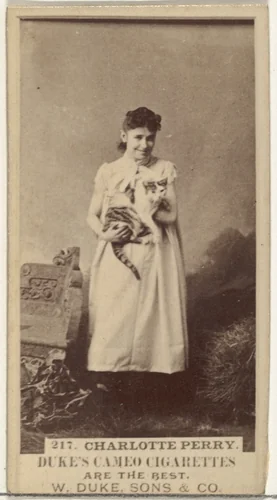Card Number 217, Charlotte Perry, from the Actors and Actresses series (N145-5) issued by Duke Sons & Co. to promote Cameo Cigarettes by W. Duke, Sons & Co., photograph, 1880-1889