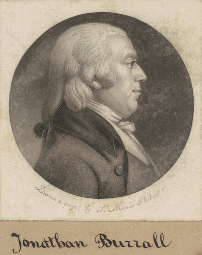 Jonathan Burrall by Charles B. J. Févret de Saint-Mémin, print, 1798-1803