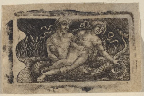 Triton and Nymph by Francesco Francia, print, 1490-1510