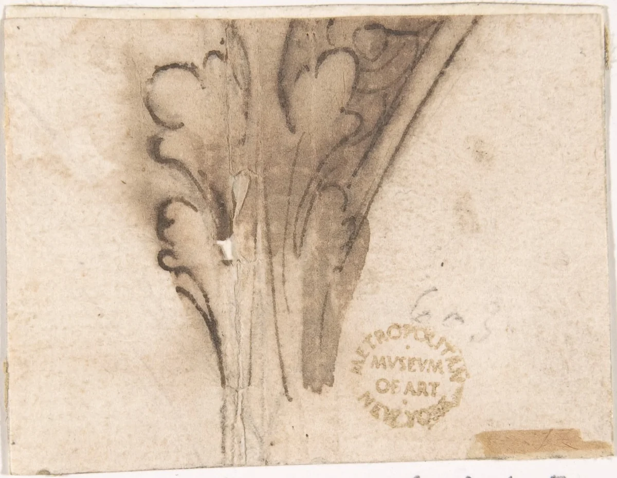 Architectural detail by anonymous, drawing, 1500-1600