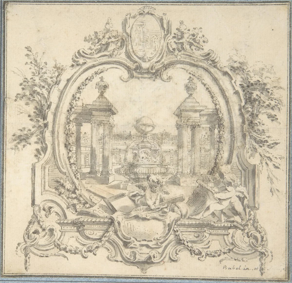 Study for a Book Vignette by Pierre Edmé Babel, book, 1730-1775