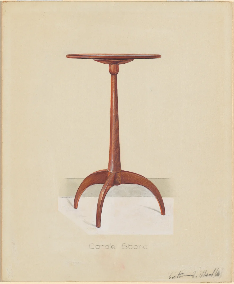 Shaker Table by Victor F. Muollo, index of american design, 1936