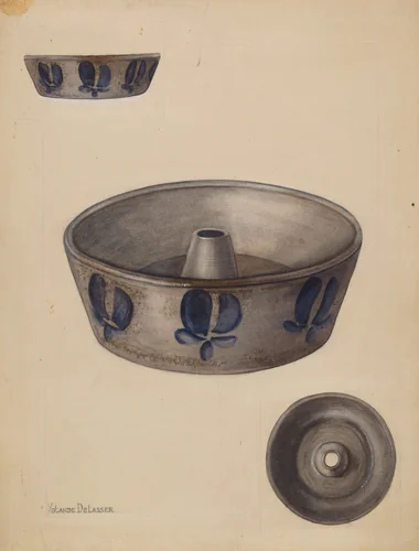 Baking Dish by Yolande Delasser, index of american design, 1936