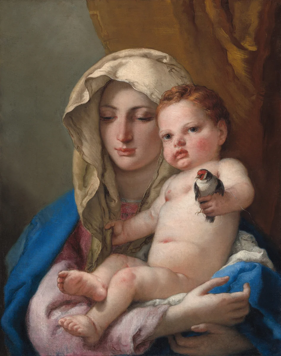 Madonna of the Goldfinch by Giovanni Battista Tiepolo, painting, 1767-1770