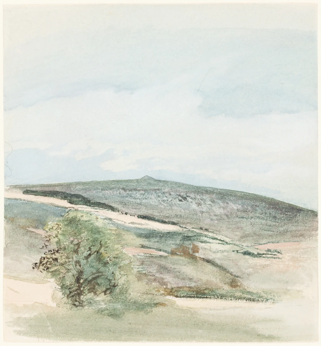 A Heath in Sussex by William Collins, drawing, 1810-1815