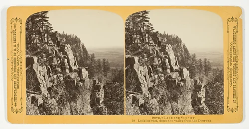 Looking East, Down the Valley from the Doorway, No. 19 from the series "Devil's Lake and Vicinity" by Henry Hamilton Bennett, photograph, 1870-1908