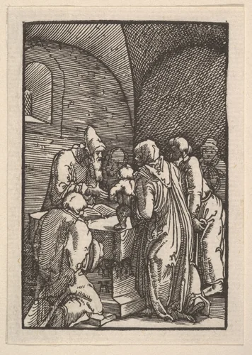 Presentation in the Temple, from "The Fall and Salvation of Mankind Through the Life and Passion of Christ" by Albrecht Altdorfer, print, 1500-1538