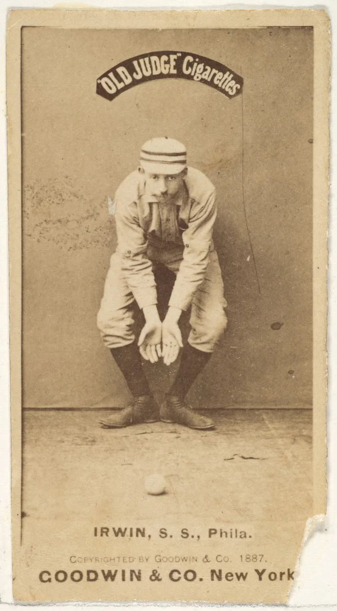 Arthur Albert "Doc" Irwin, Shortstop, Philadelphia, from the Old Judge series (N172) for Old Judge Cigarettes by Goodwin & Company, photograph, 1887
