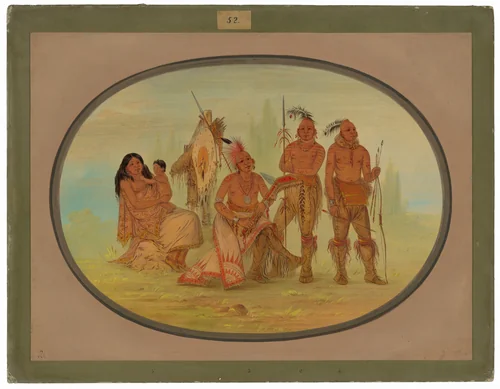 Osage Indians by George Catlin, painting, 1861-1869