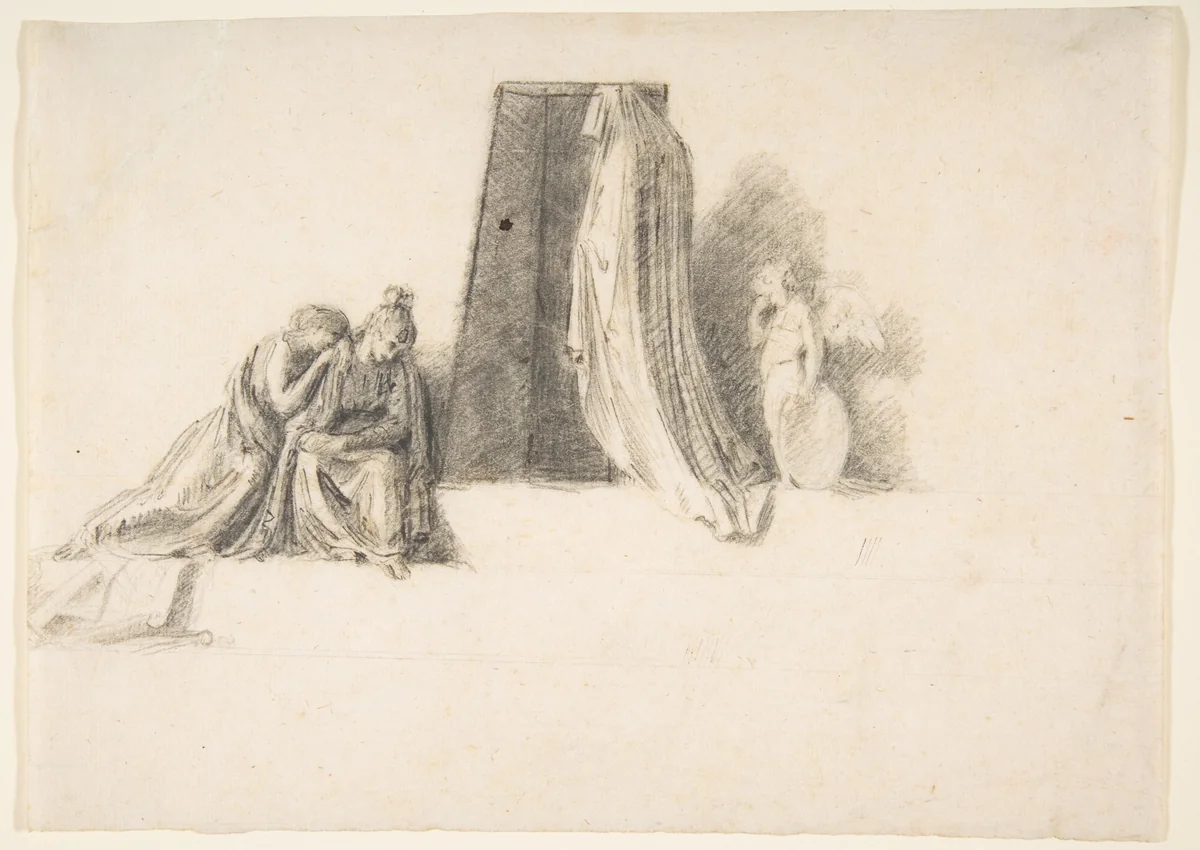 Study for a Tomb by Antonio Canova, drawing, 1785-1780