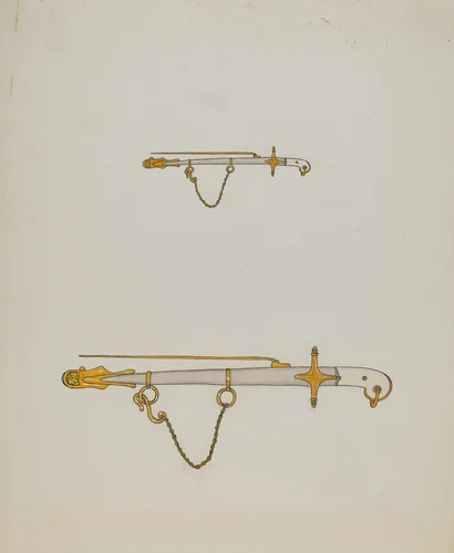 Sword Pin by Ellen Duncan, index of american design, 1936