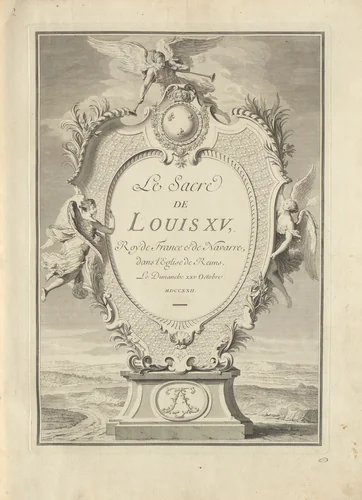 Le sacre de Louis XV, roy de France & de Navarre, dans l'église de Reims, le dimanche XXV octobre MDCCXXII by Pierre Dulin, artwork, 1723