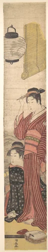 Two Geisha by Torii Kiyonaga (鳥居清長), print, 1742-1815
