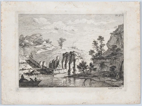 Ruins of an Aqueduct by Jean Jacques de Boissieu, print, 1763