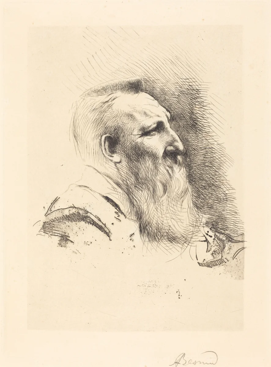 Auguste Rodin by Albert Besnard, print, 1900