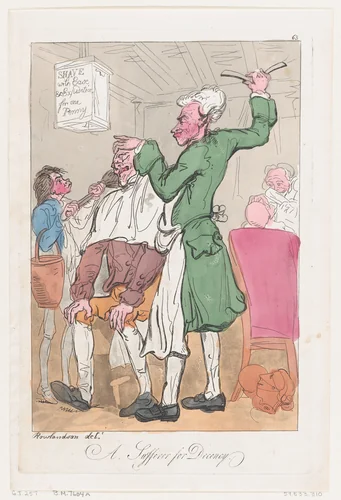 A Sufferer for Decency by Thomas Rowlandson, print, 1789