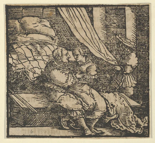 Ghismonda, Guiscardo, and the Prince of Salerno, from The Decameron by Hans Schäufelein, print, 1534