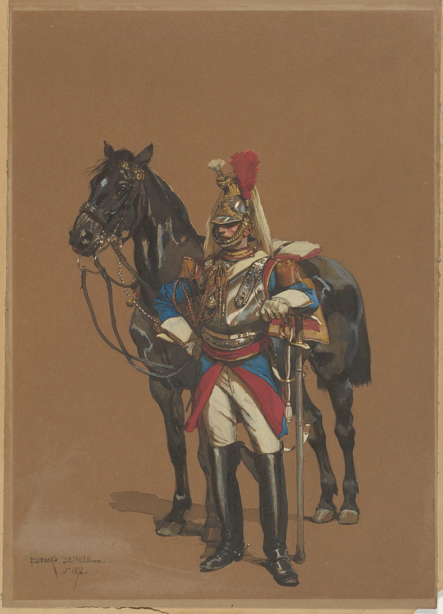 Cuirassier by Edouard Detaille, drawing, 1872