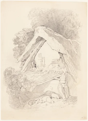 Cottage at Diss by John Sell Cotman, drawing, 1782-1842