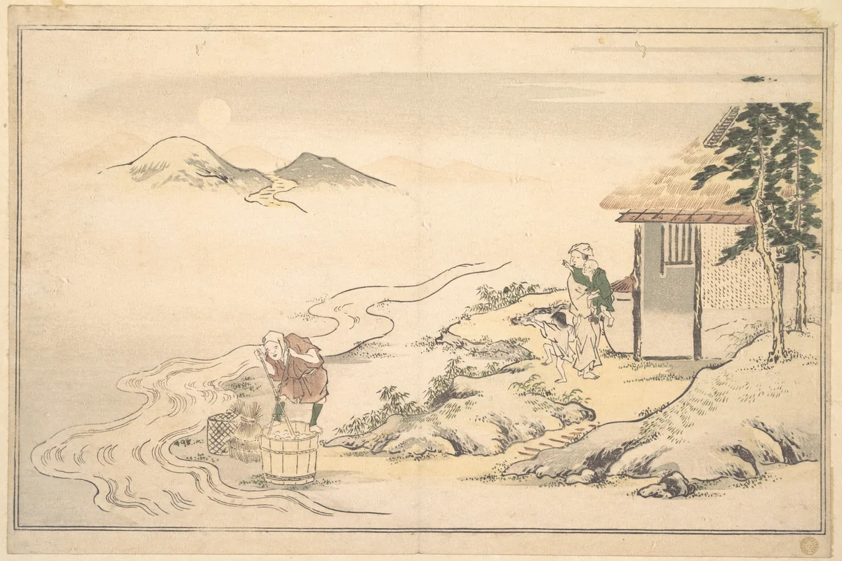 The Full Moon at the Time of the Imo Harvest by Kitagawa Utamaro (喜多川歌麿), print, 1789