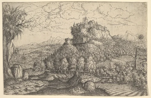Landscape by Hanns Lautensack, print, 1553