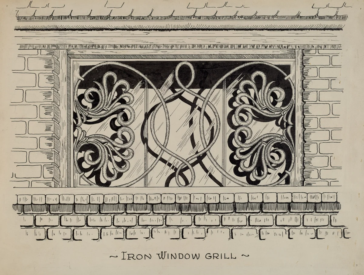 Iron Work in Attic Window by Ray Price, index of american design, 1936