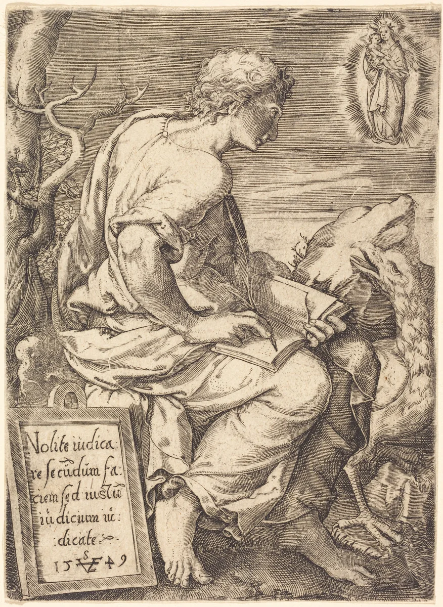 Saint John by Johann Ladenspelder, print, 1512-1561